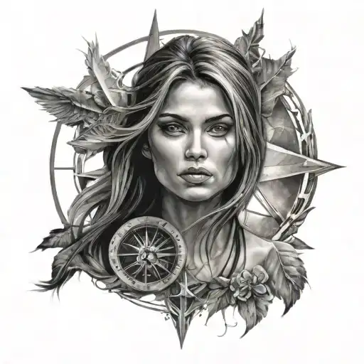 Woman With Wind Rose