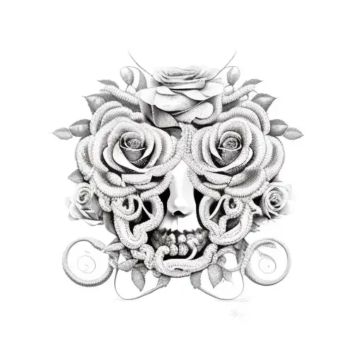 Medusa Half Sleve With Roses