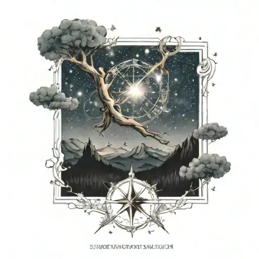 Sagittarius Constellation Fire Night Sky