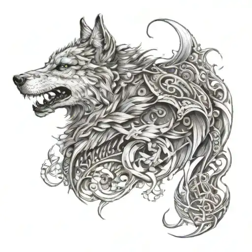 Half Dragon Half Wolf