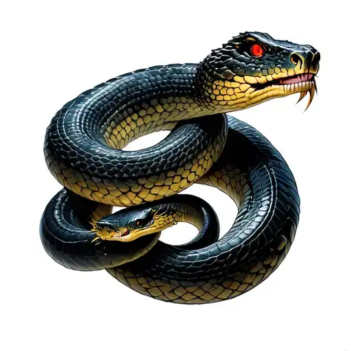 Aggressive Snake With Red Eyes As If They Were Surrounding My Arm