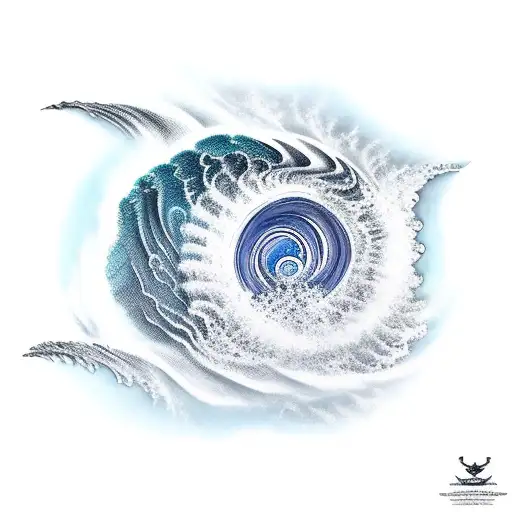 Ocean Wave Crashing For Inside Of A Forearm