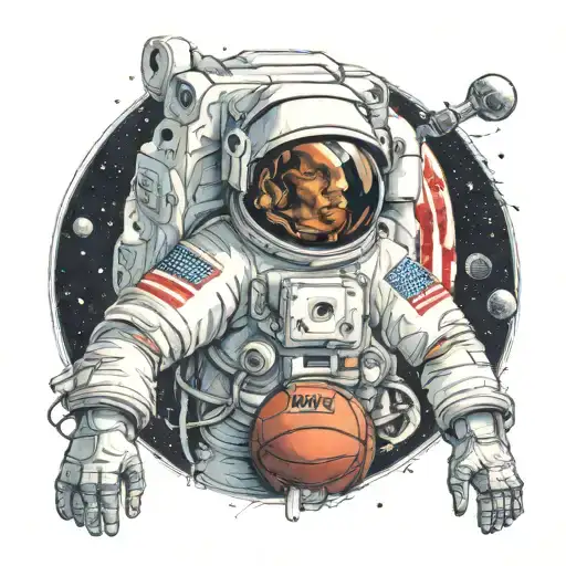 Astronaut A Basketball