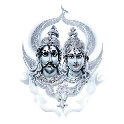 Greek God And Hindu God Representing Wealth And Prosperity
