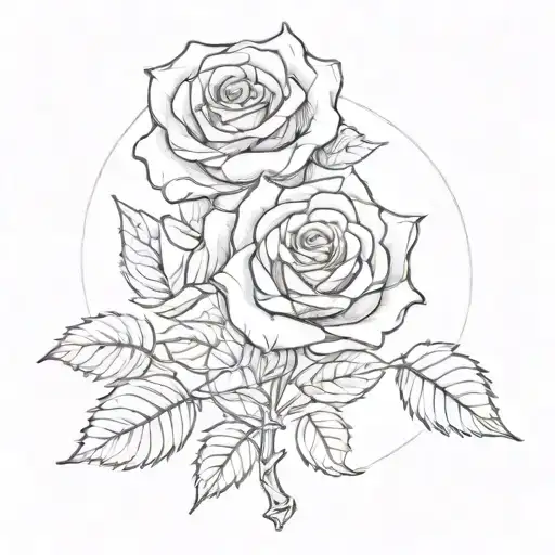 Small Rose Around Cross