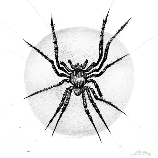 Spider With Cobweb