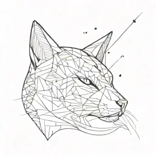 An Abstract Design Of A Cat And A Human Mask Facing Up To The Universe Merging Together