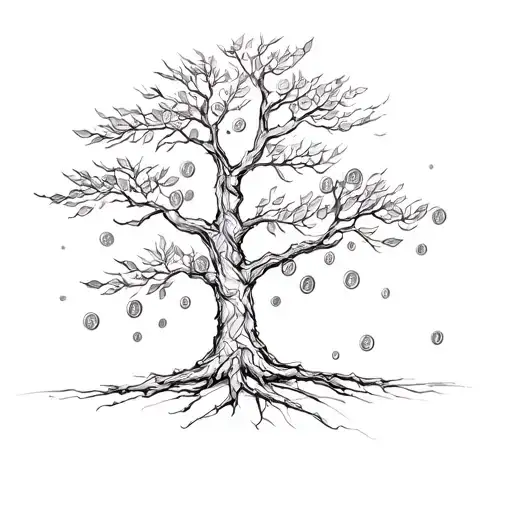 A Tree That Has Pennies In Place Of Leaves