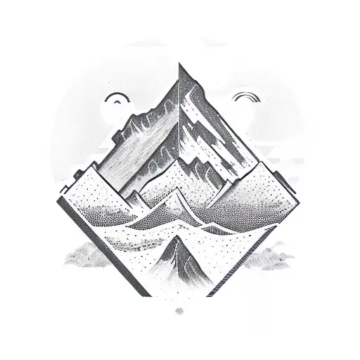 Ekg Turned Into Mountain Range