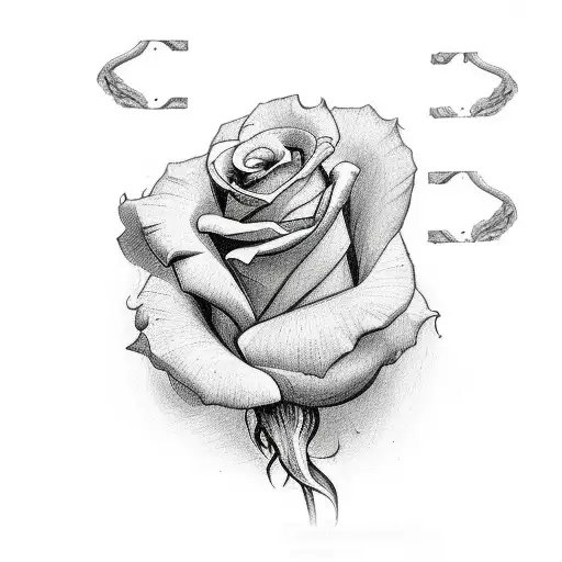 Cross With Roses And A Romans Bible Verse