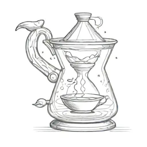 Chemex Style Coffee Maker With A Whale In The Coffee