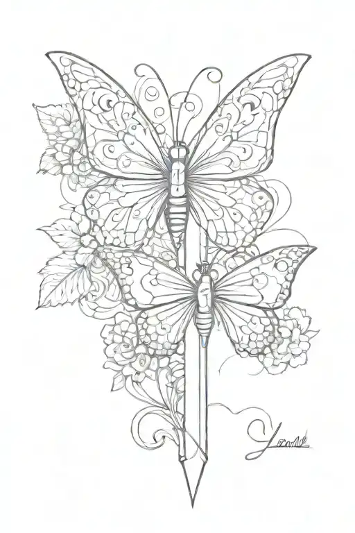 Cross With I Love You And Butterfly