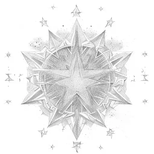 Star Outline With Fco Written In The Middle In Cursive