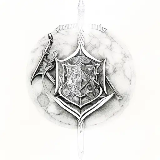 Sword Of Gryffindor Wrapped In The Marauders Map