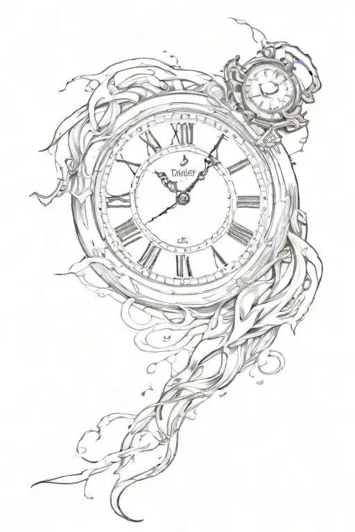 Clock Dissolving In The Time