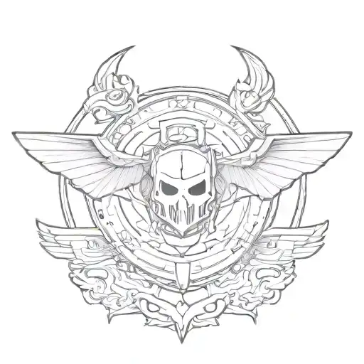 Air Force Insignia Transfromed Into A Bat