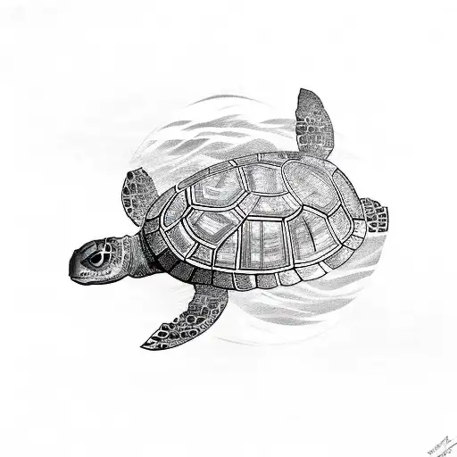 Tribal Patterned Turtle That's The Earth