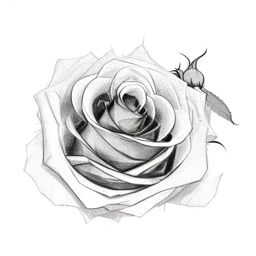 Teddy Bear Wrapped Around A Rose