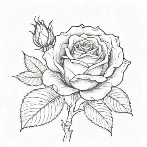 A Single Rose Standing Alone