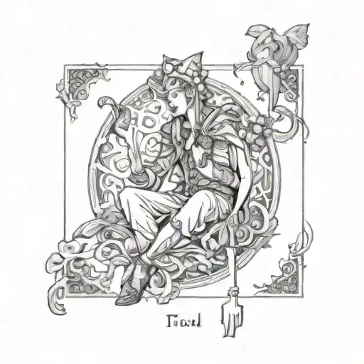 Gothic Tarot Card The Fool