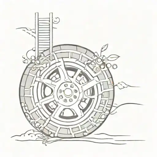 Combine Music Notes And Tire Tracks In A Creative Composition