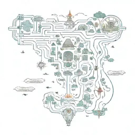 A Map Of Gejeret And Baldwin Filled With Symbols Of Family And Faith