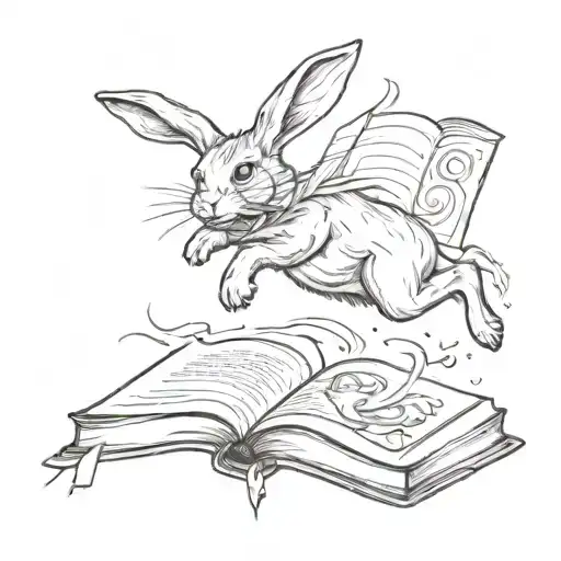 Rabbit Leaping From A Book