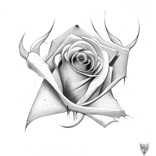 Black Rose Sharp Thorns Blood