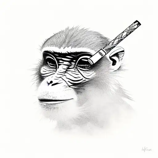 Monkey Smoking Vape