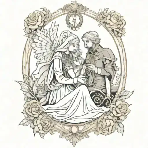 Gothic Tarot Card The Lovers