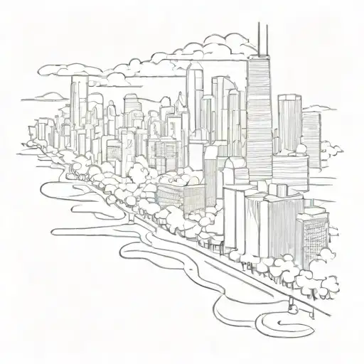 Realisitc Chicago Skyline