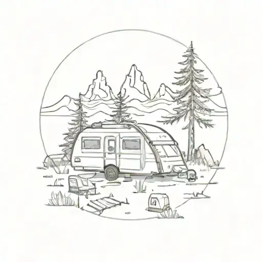 Camping With A Beautiful Meaning Behind It And Easy To Draw