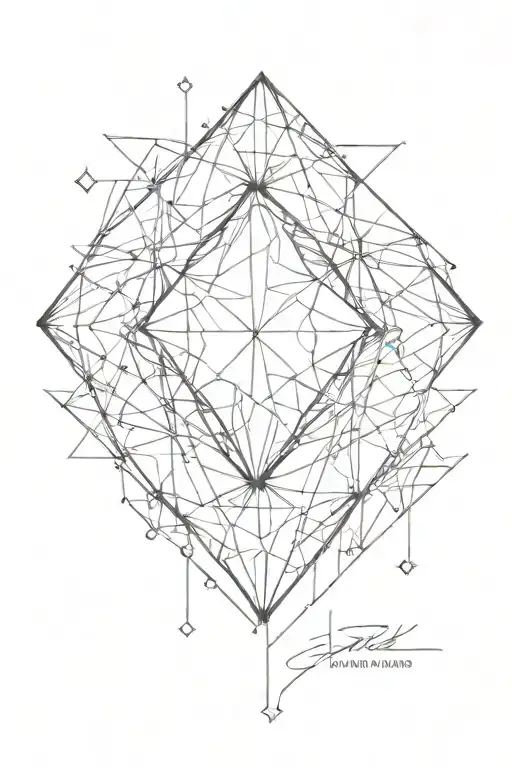 Diamond With A Cross Shape Reflection