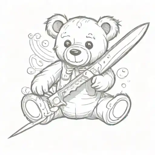 Teddy Bear Kitchen Knife And