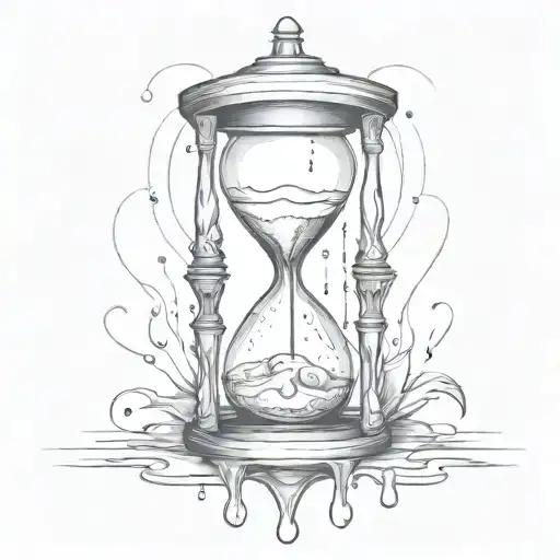 Emo Inspired Hourglass Dripping With Tears