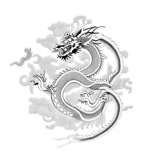Feminine Chinese Dragon Surrounded By Nature That Embodies The Cancer Horoscope