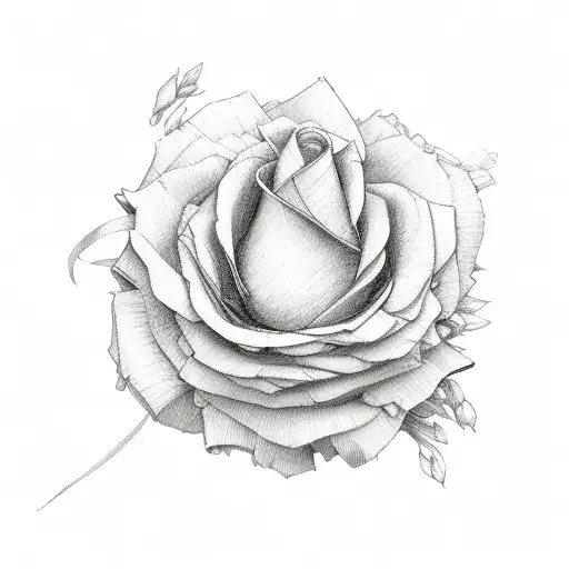 Flowers With Cancer Ribbon