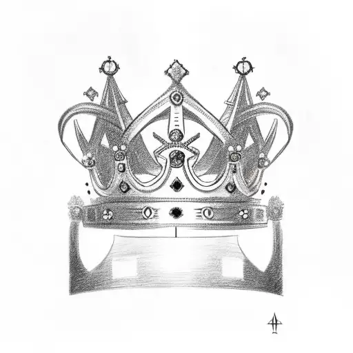 King's Crown With Long Live Prince