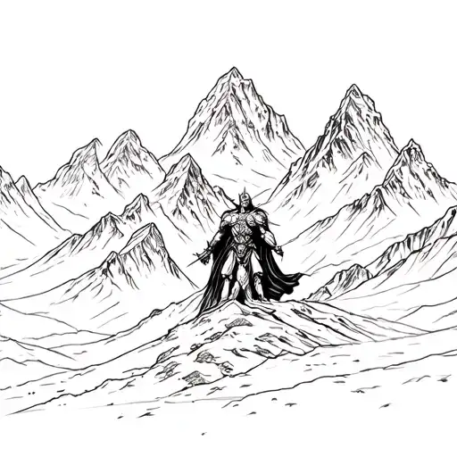 Thor God Mountains In Background