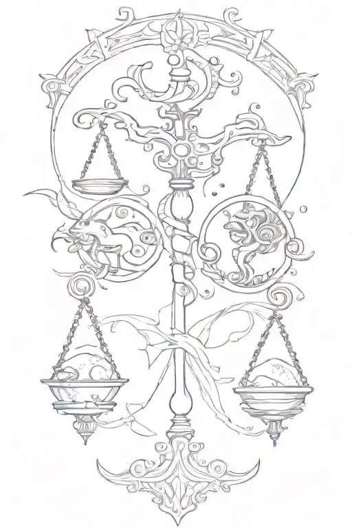 Libra Pisces Sign Combined