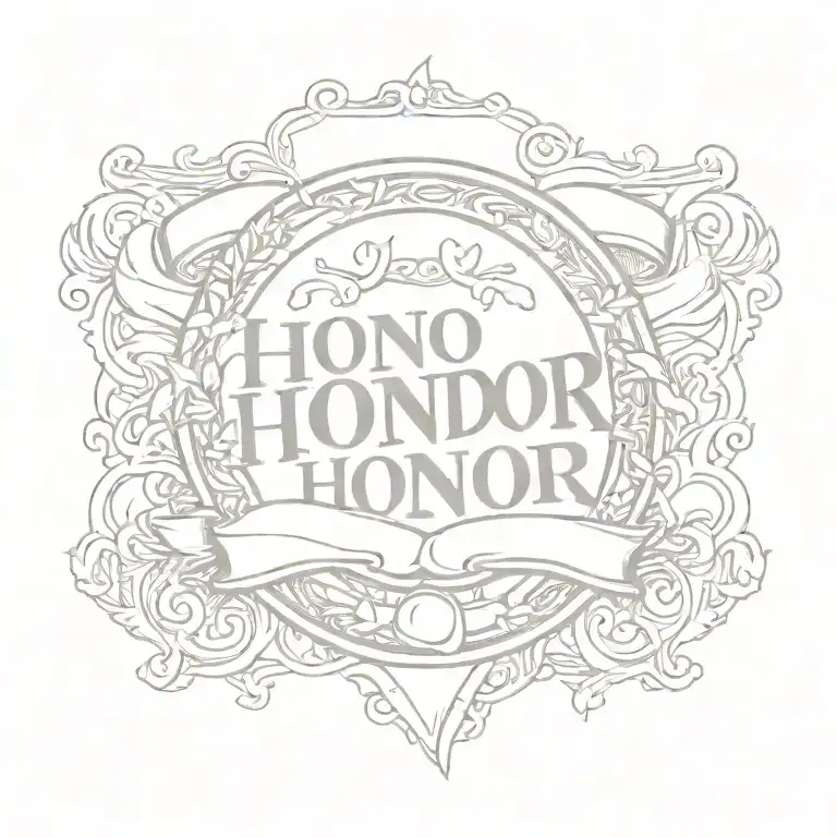 Badge With The Words Honor In It