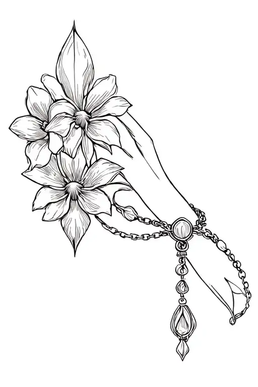 Fleur De Lys Scout Bracelet With Flowers