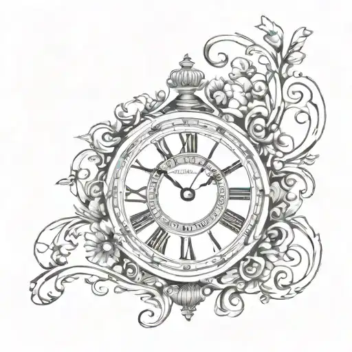 Simple Roman Numeral Clock Face