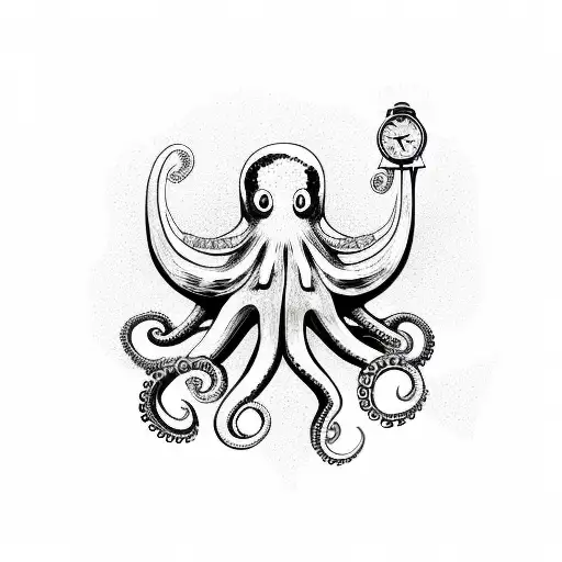 Octopus With A Clock