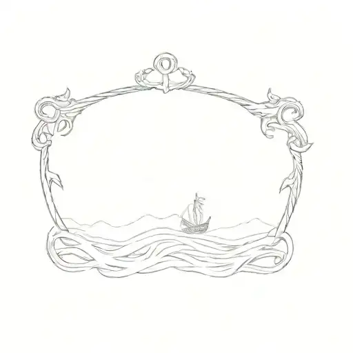 The Sketch On Top Of The Anchor