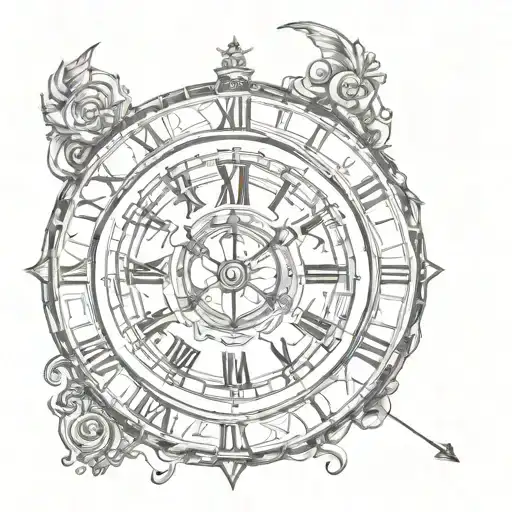 Simple Roman Numeral Clock Face
