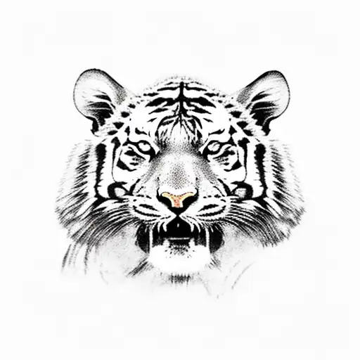 Realistic Tiger Walking Up