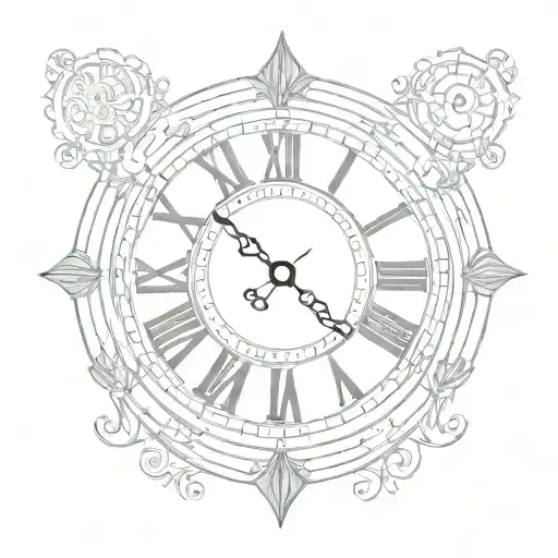 Simple Roman Numeral Clock Face