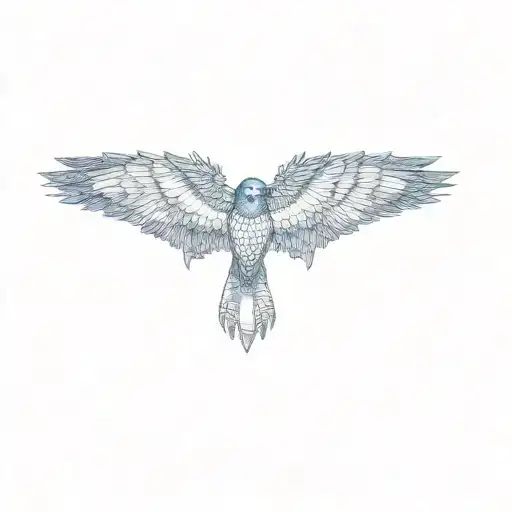 A Blue Bird With Feathers With The Band Toto