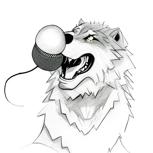 Werewolf Singing With Classic Microphone Roses And Spikes Moon
